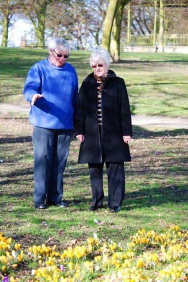 Cllr's David Stephenson and Mary Hopkinson take a walk through Victoria Park