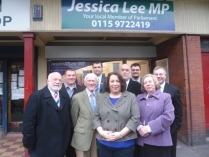 Conservative Candidates outside Jessica Lee MP's Community Office in Long Eaton